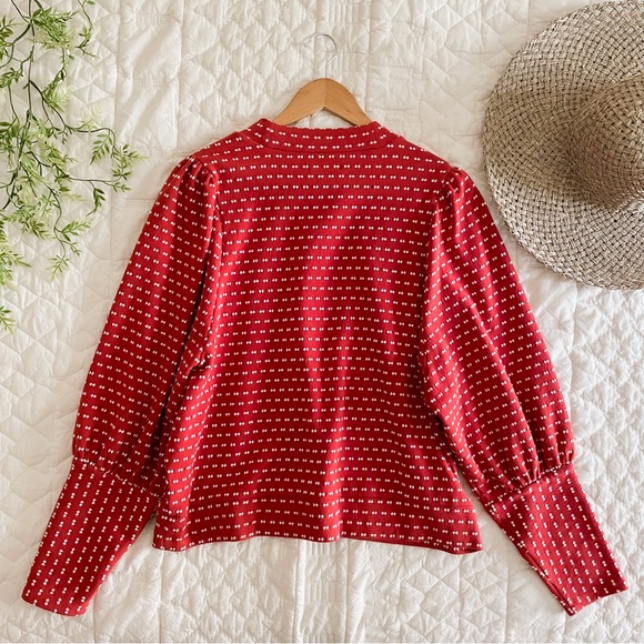 Madewell Puff Sleeve Mockneck Top - Picture 5 of 6